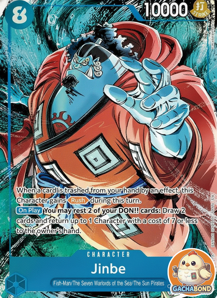 Jinbe (Alternate Art) - The Azure Sea's Seven (OP14) - OP14-049