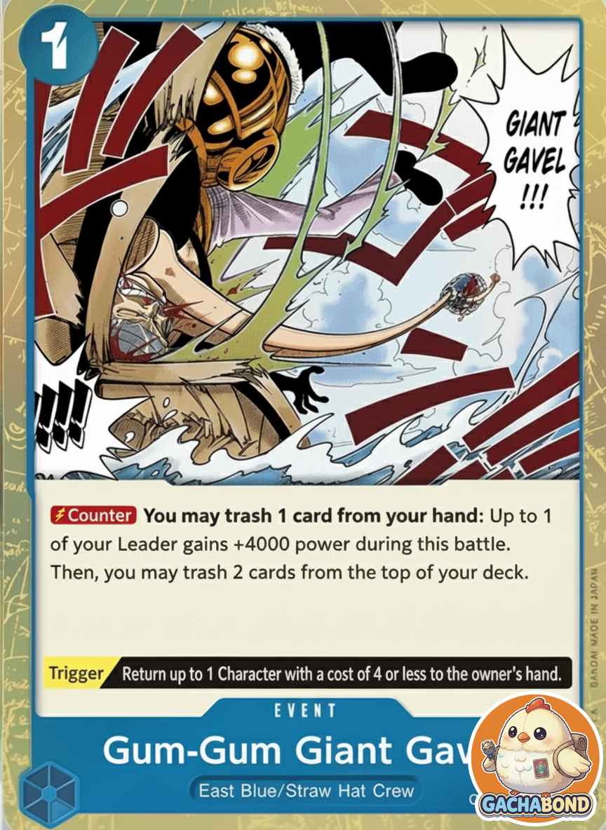 Gum-Gum Giant Gavel (Textured Foil) - Premium Booster The Best (PRB-01) - OP03-055