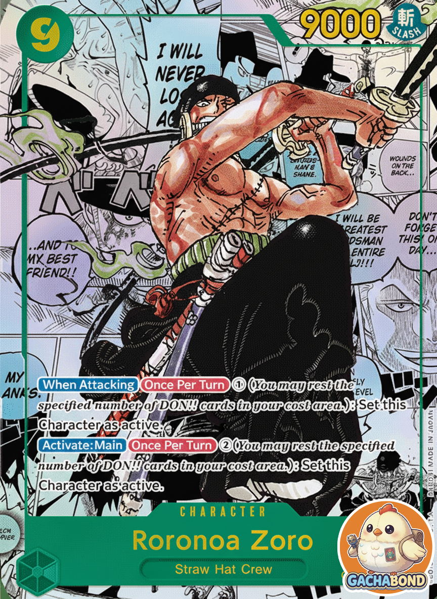 Roronoa Zoro (Alternate Art) (Manga) - Wings of the Captain (OP06) - OP06-118