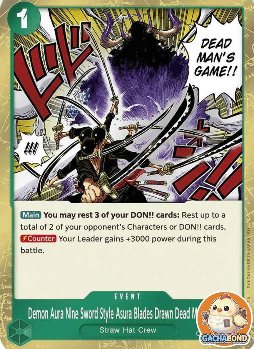 Demon Aura Nine Sword Style Asura Blades Drawn Dead Man's Game - Legacy of the Master (OP12) - OP12-037