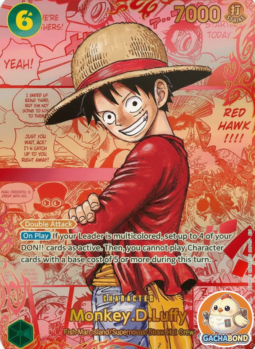 Monkey.D.Luffy (Red Super Alternate Art) - Carrying On His Will (OP13) - OP13-118