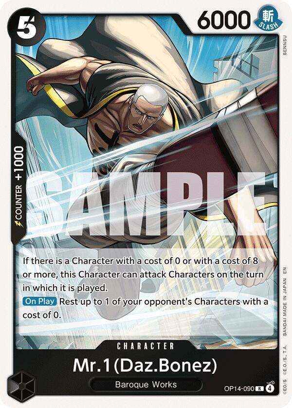 Mr.1(Daz.Bonez) - The Azure Sea's Seven (OP14) - OP14-090